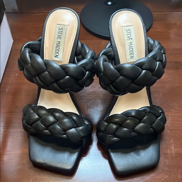 Steve Madden Shoes - Steve Madden Black Braided Heeled Sandals